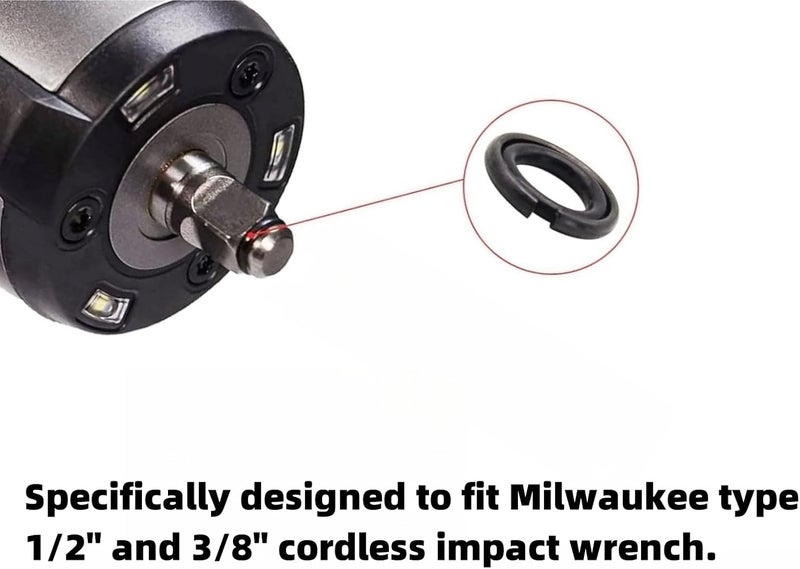 TALSWIF (6+6 Sets) 1/2” Impact Retaining Ring Friction Ring & 3/8” Impact Retaining Ring Friction Ring Anvil Clip with O-Ring for Electric Pneumatic Type Impact Wrench - Image 4
